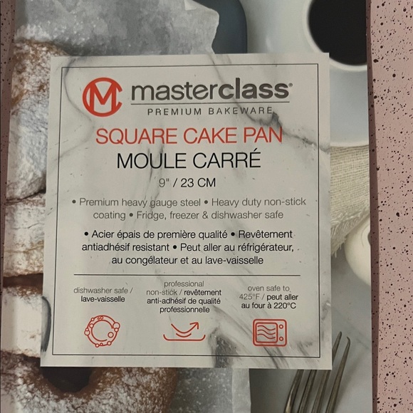 MasterClass Pink Speckled Square Cake Pan - Picture 2 of 3